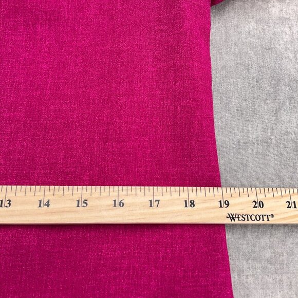 Kasper ASL Dress Women 8 Hot Pink Coat Woven Career Party 80s‎ Hong Kong VTG - Picture 7 of 11